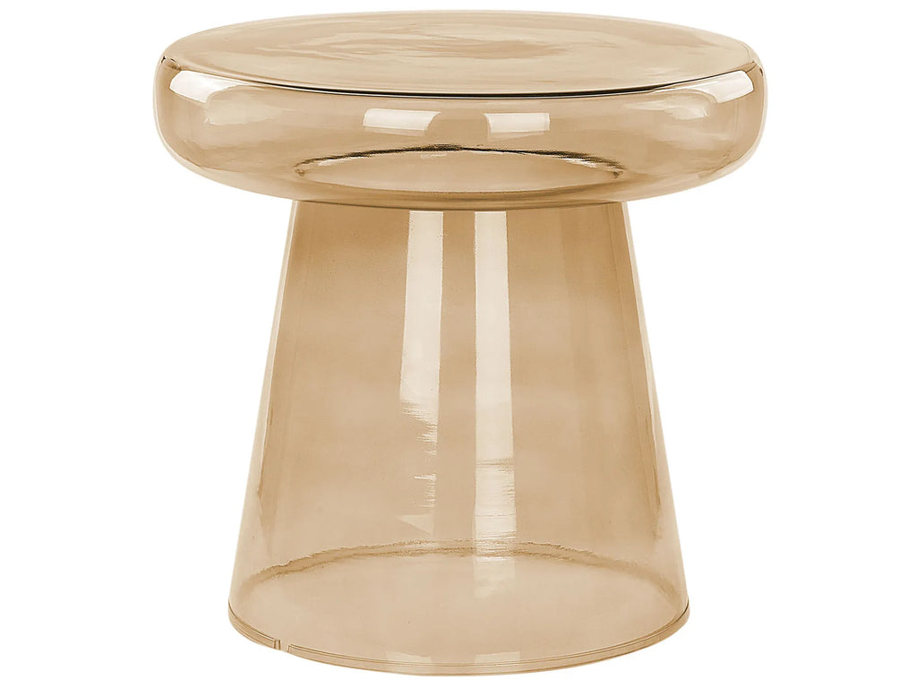 Side Table CALDERA Glass Golden Brown