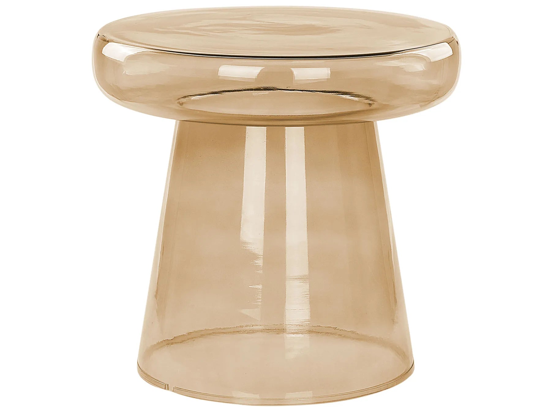 Side Table CALDERA Glass Golden Brown