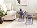 Side Table CALDERA Glass Grey