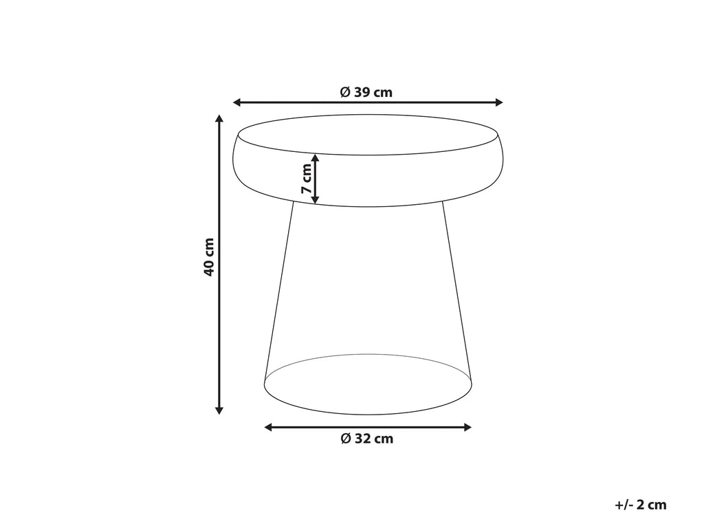 Side Table CALDERA Glass Grey