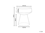Side Table LAGUNA Glass Golden Brown