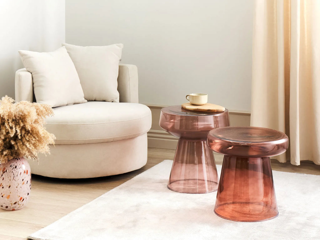 Side Table LAGUNA Glass Red