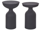 Set of 2 Side Tables COTA/TENJO Metal Black