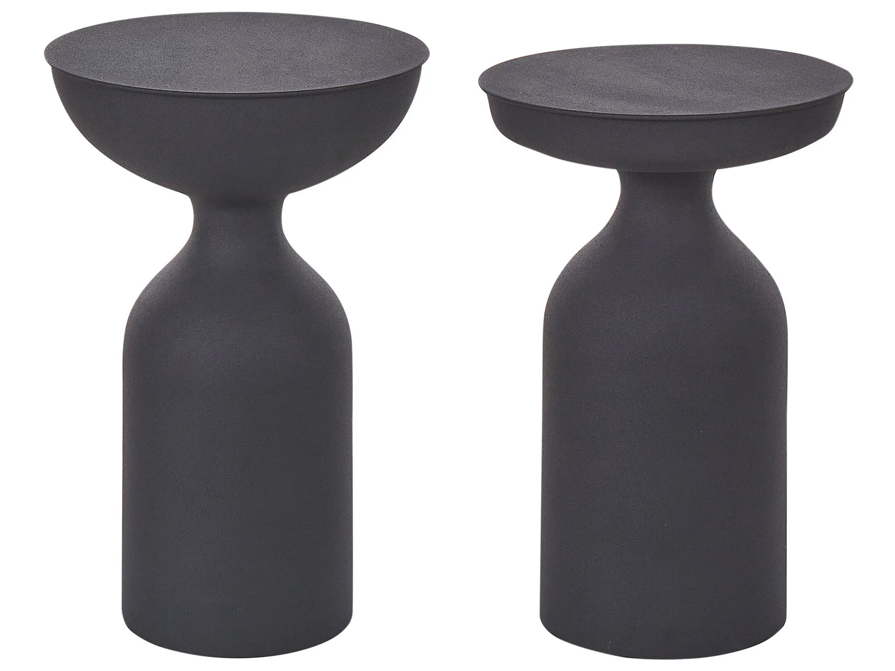 Set of 2 Side Tables COTA/TENJO Metal Black
