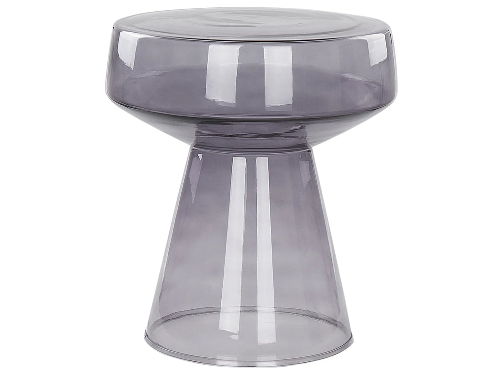 Set of 2 Side Tables LAGUNA/CALDERA Glass Grey