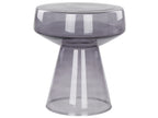 Set of 2 Side Tables LAGUNA/CALDERA Glass Grey