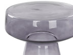 Set of 2 Side Tables LAGUNA/CALDERA Glass Grey