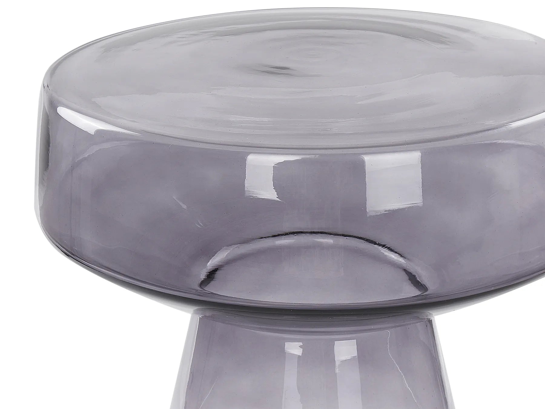 Set of 2 Side Tables LAGUNA/CALDERA Glass Grey