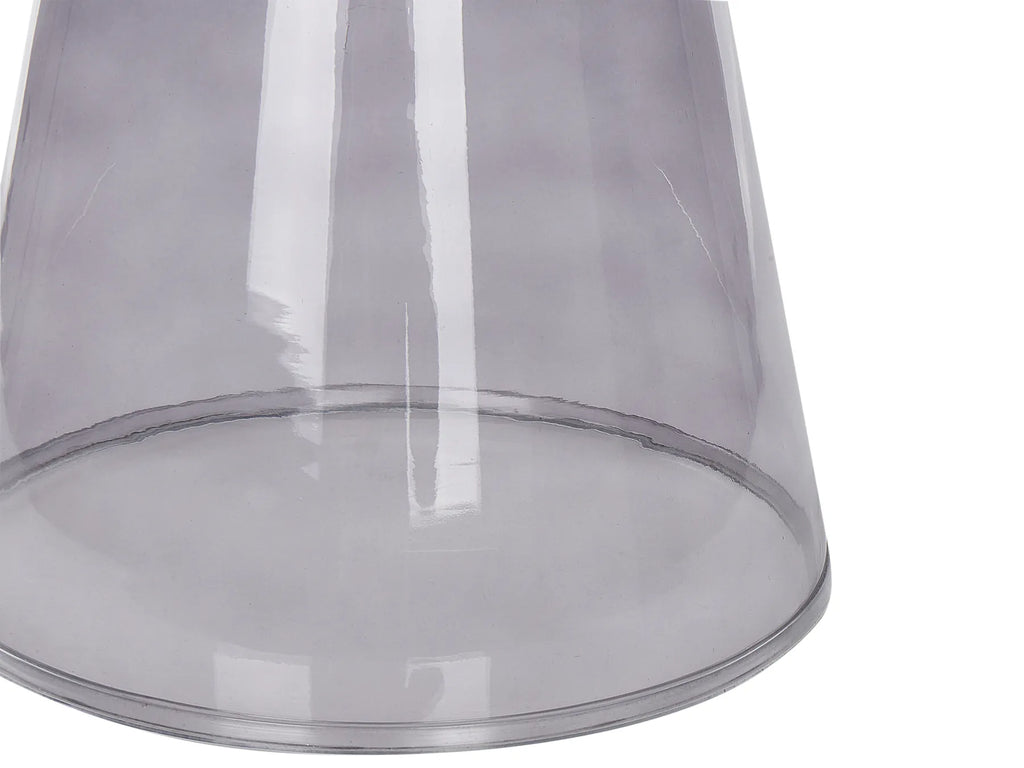 Set of 2 Side Tables LAGUNA/CALDERA Glass Grey