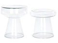 Set of 2 Side Tables LAGUNA/CALDERA Transparent
