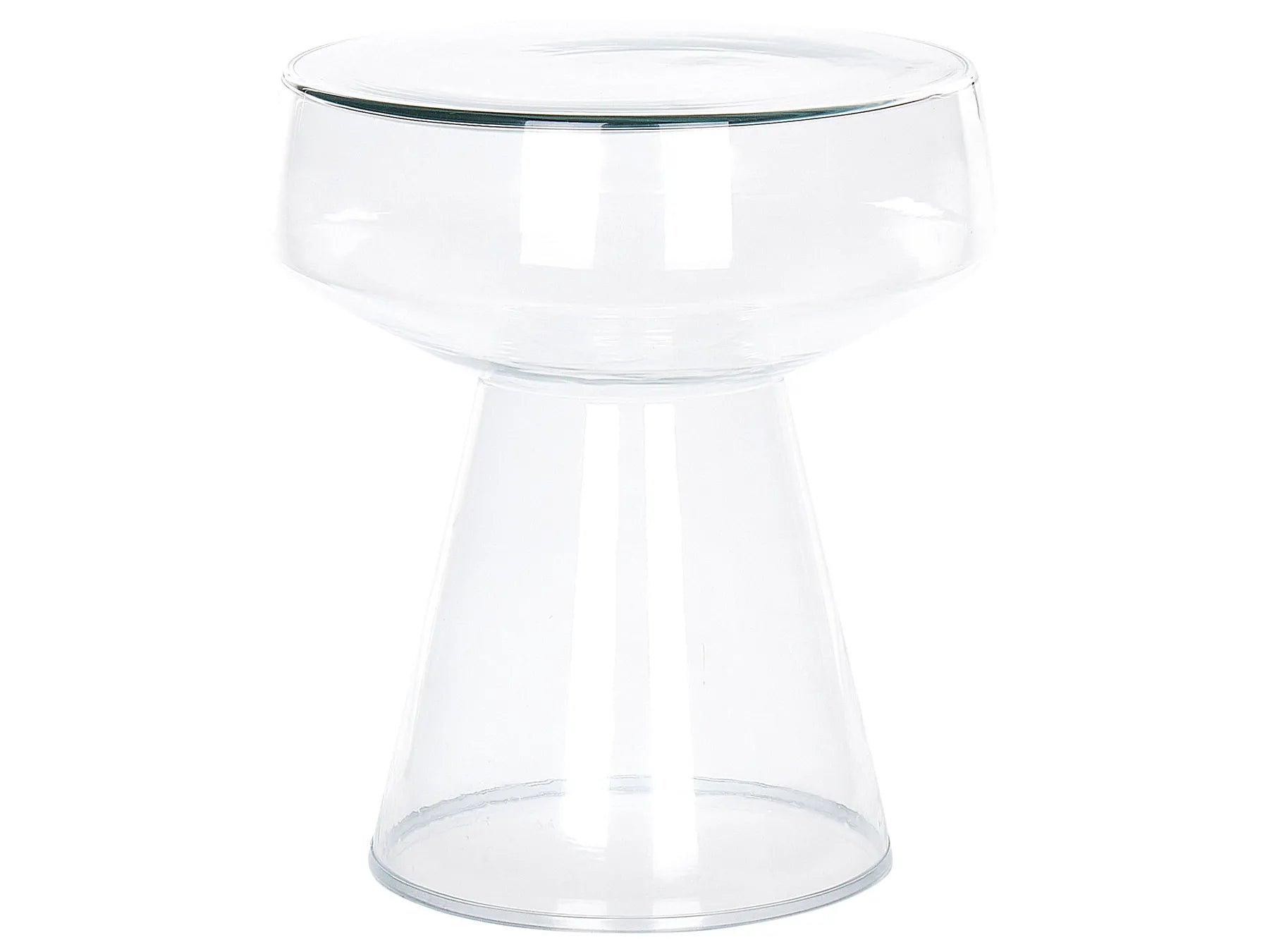 Set of 2 Side Tables LAGUNA/CALDERA Transparent