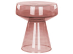 Set of 2 Side Tables CASTARA CALDERA Glass Red — angled product view