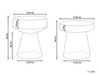 Set of 2 Side Tables LAGUNA/CALDERA Glass Golden Brown