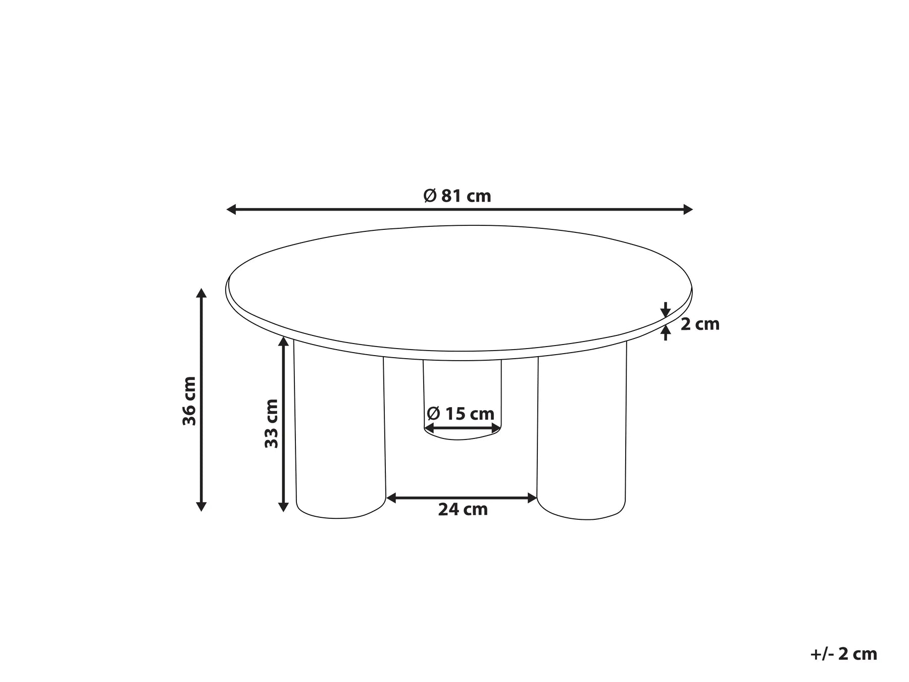 Coffee Table COLINA Acacia Wood Brown