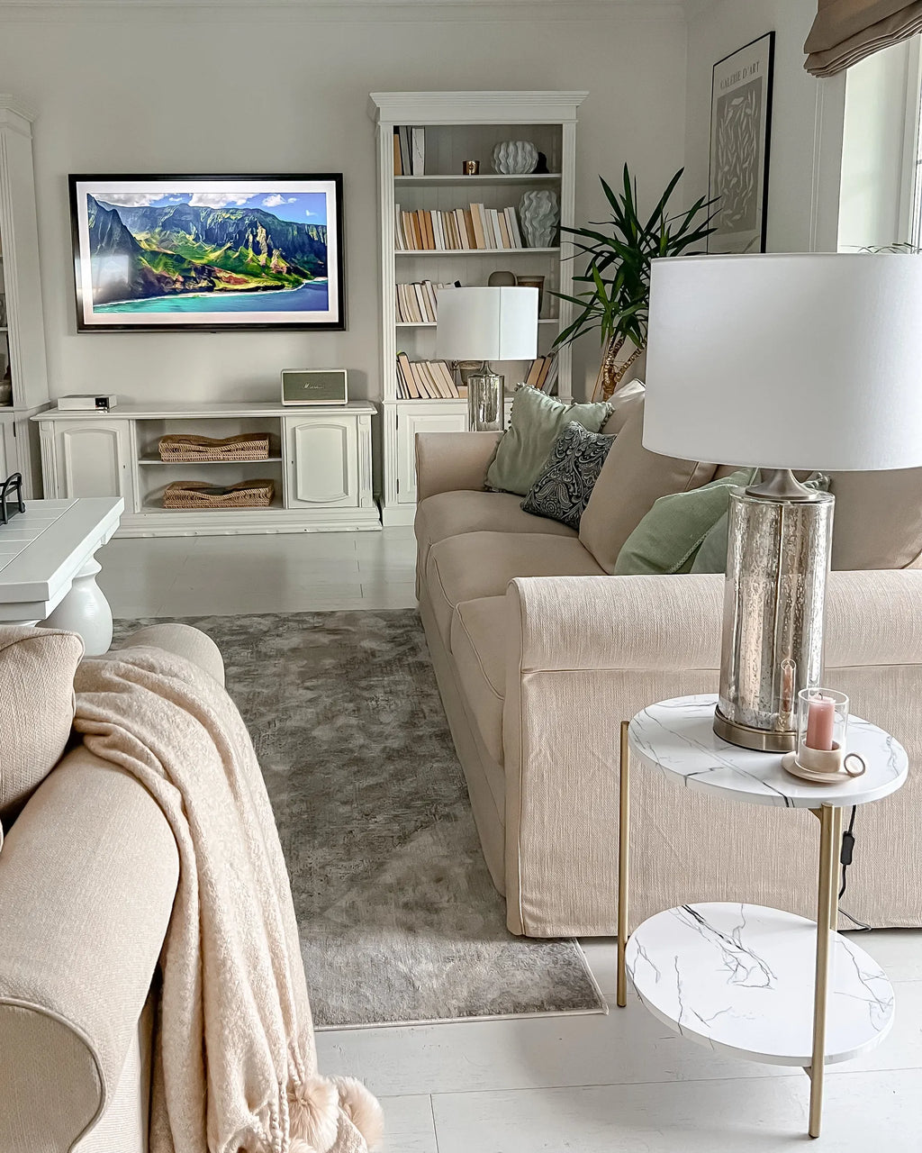 Side Table REVA White Marble