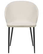 Set of 2 Dining Chairs MASON Fabric Light Beige