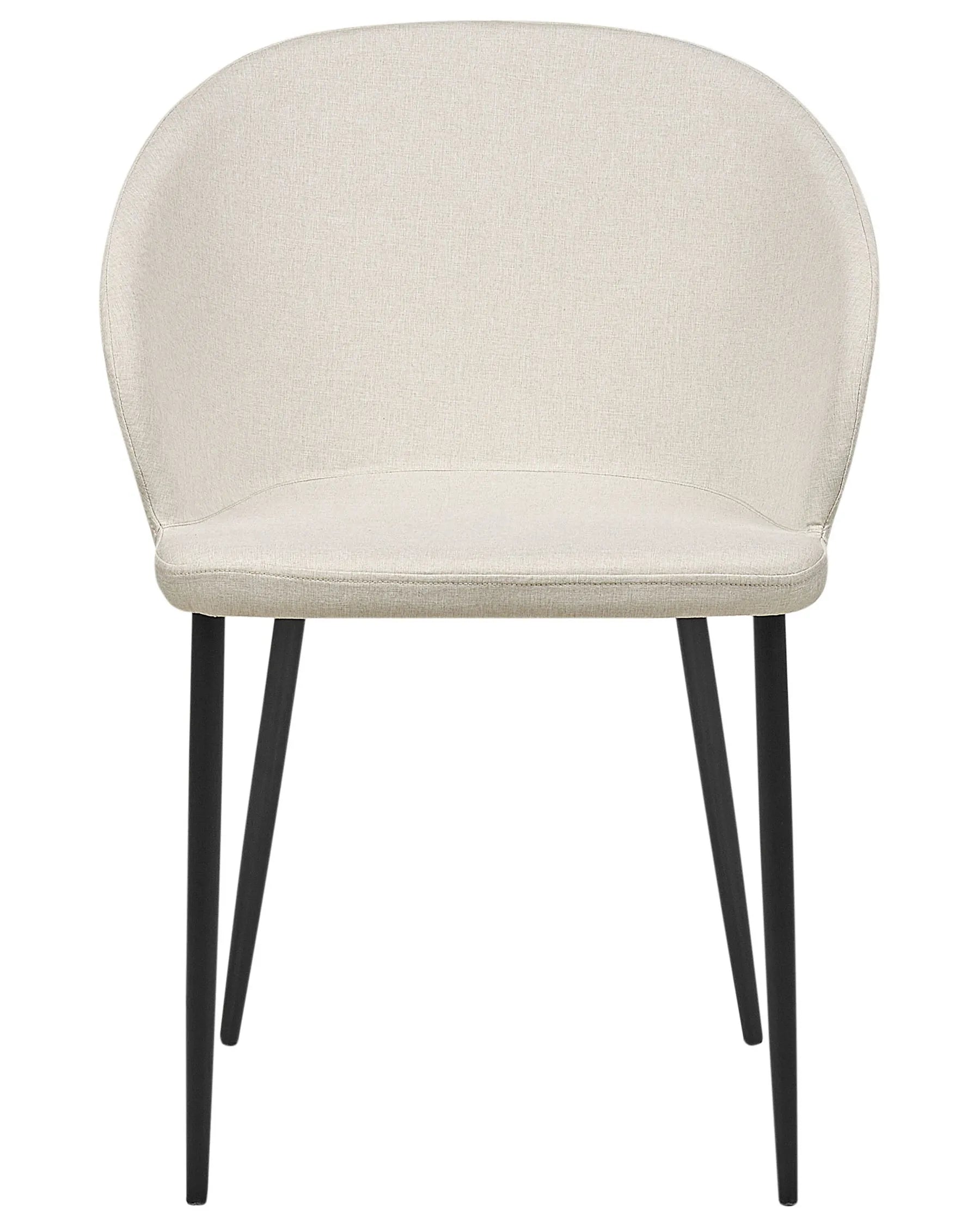 Set of 2 Dining Chairs MASON Fabric Light Beige