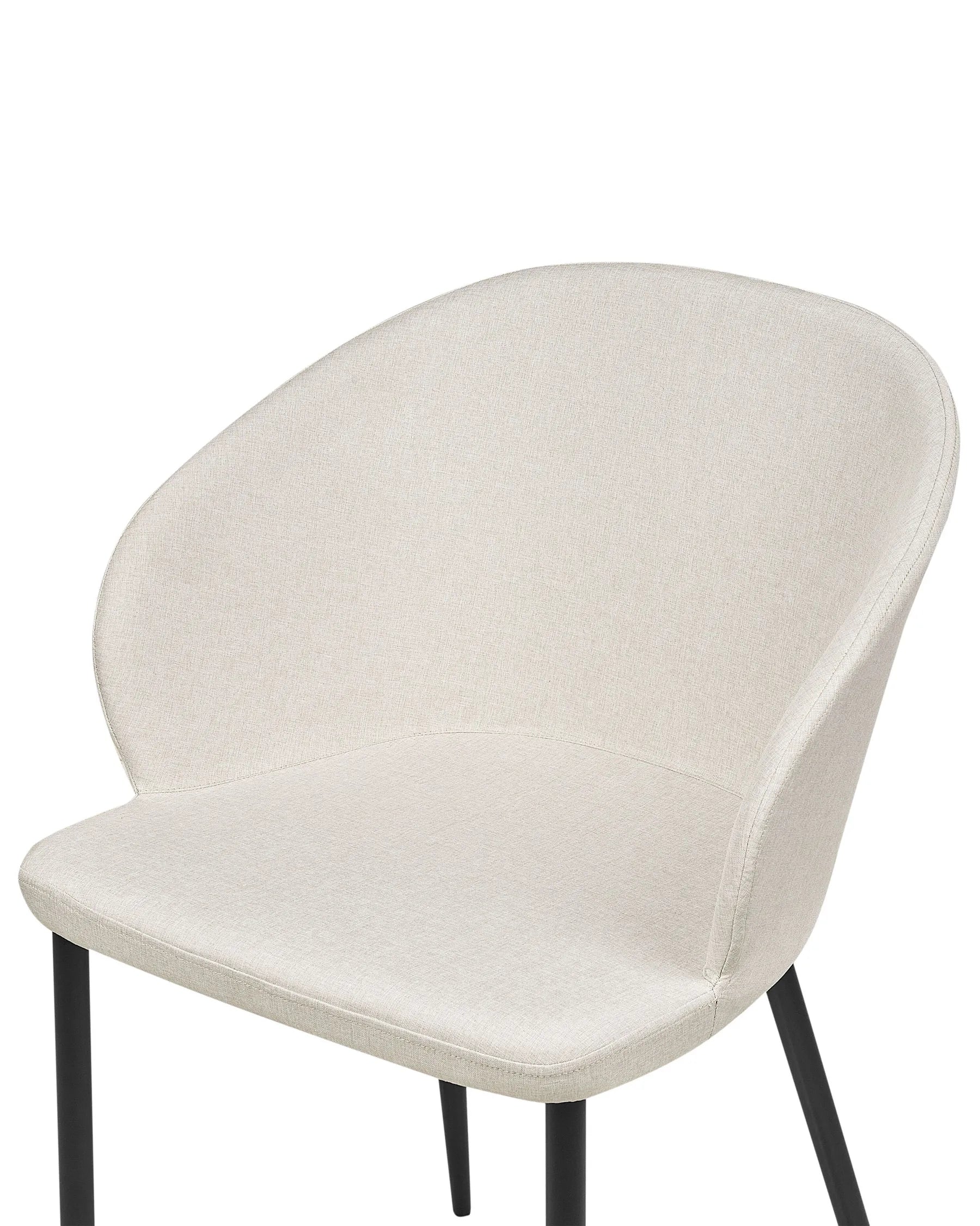 Set of 2 Dining Chairs MASON Fabric Light Beige