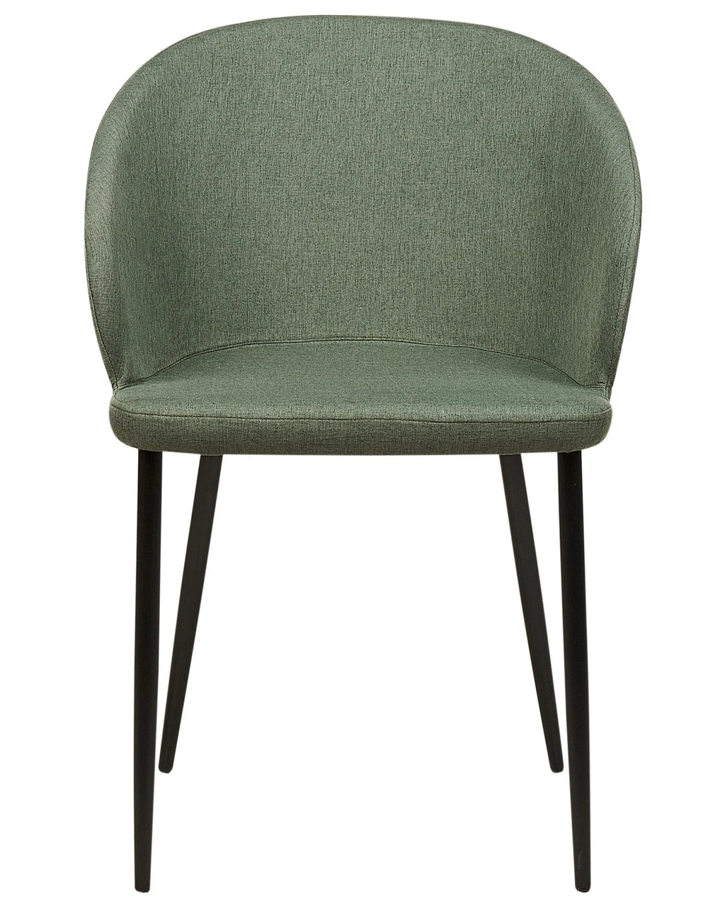 Set of 2 Dining Chairs MASON Fabric Dark Green