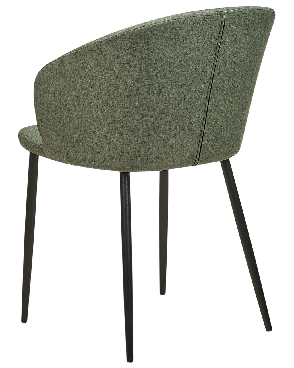 Set of 2 Dining Chairs MASON Fabric Dark Green