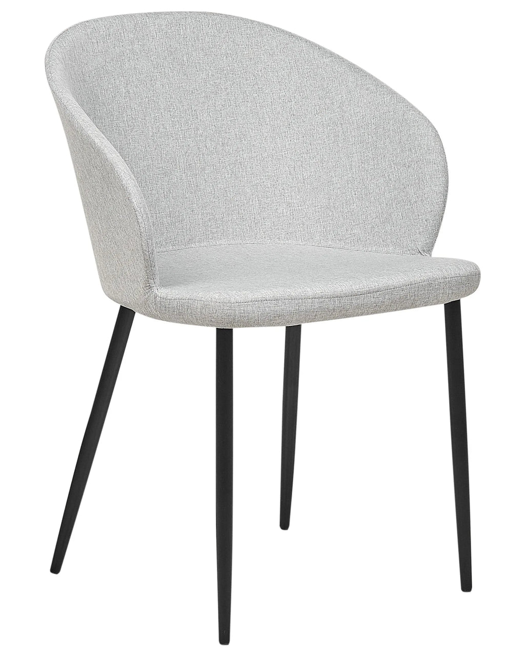 Set of 2 Dining Chairs MASON Fabric Light Grey