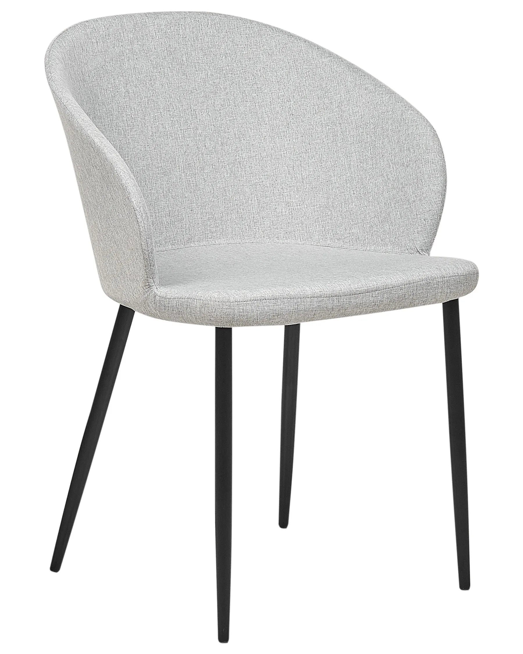 Set of 2 Dining Chairs MASON Fabric Light Grey