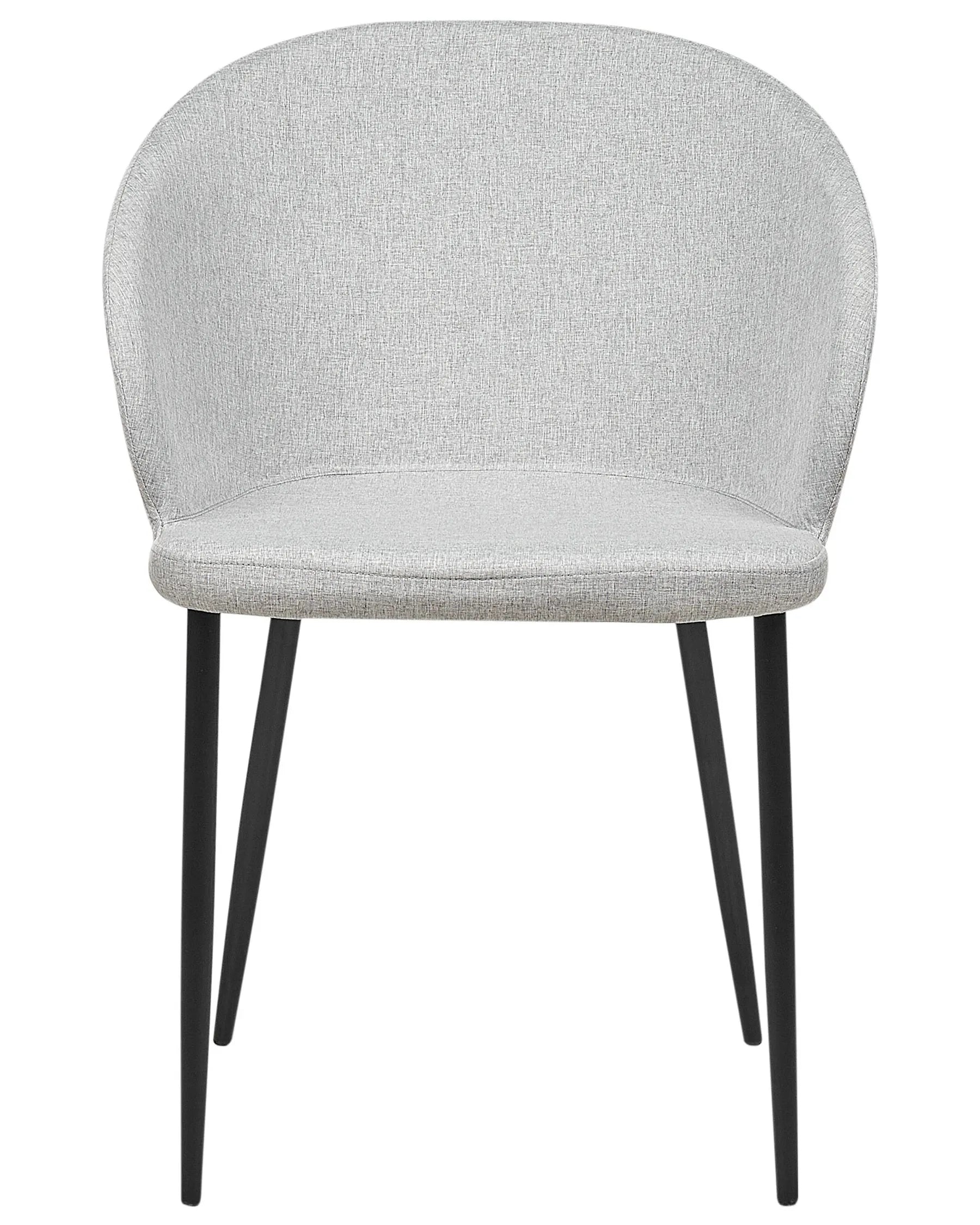 Set of 2 Dining Chairs MASON Fabric Light Grey