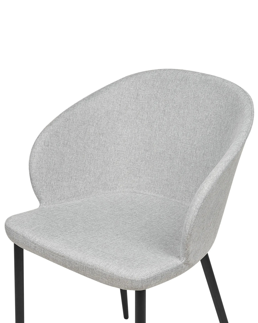 Set of 2 Dining Chairs MASON Fabric Light Grey