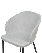Set of 2 Dining Chairs MASON Fabric Light Grey