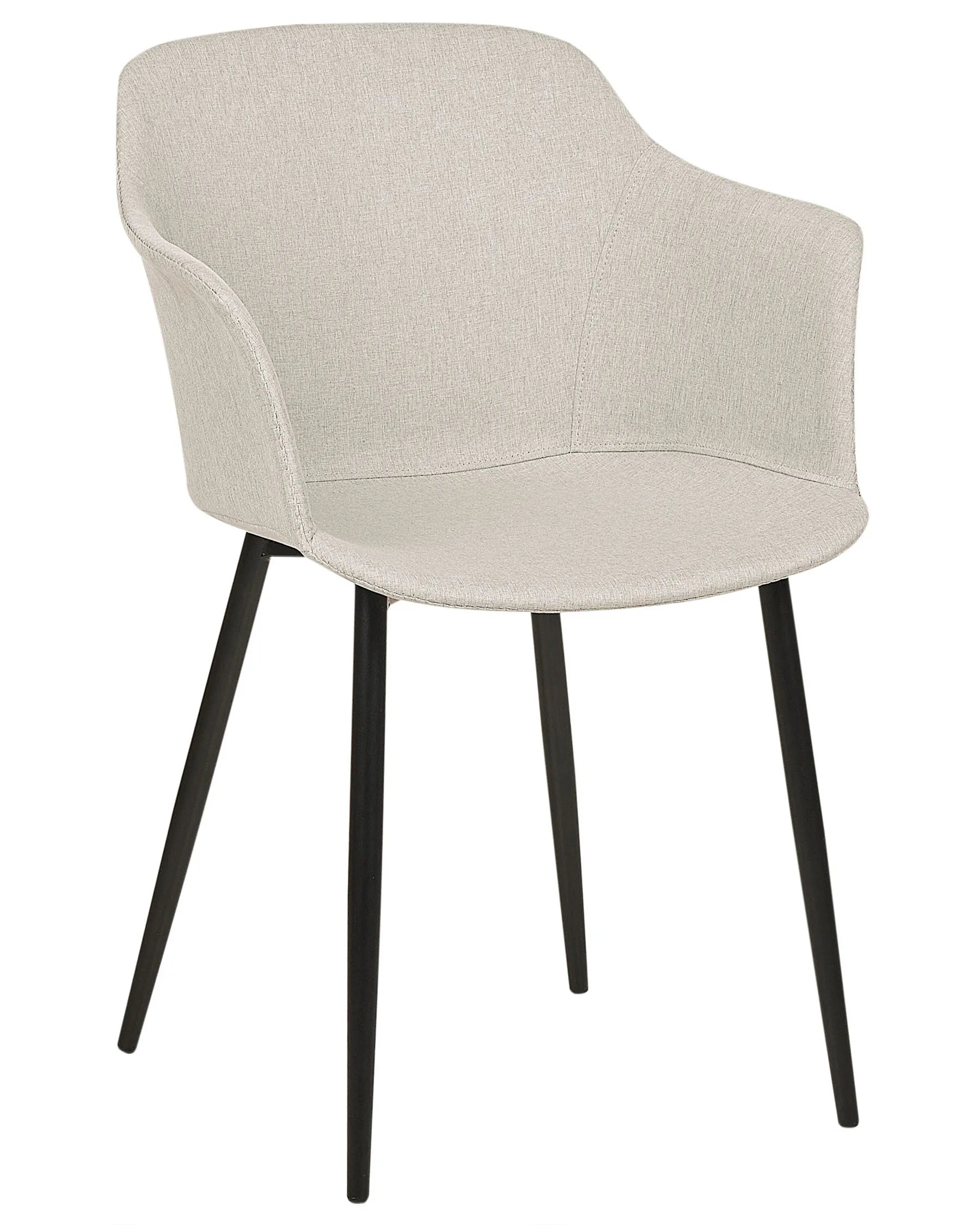 Set of 2 Dining Chairs ELIM Fabric Light Beige