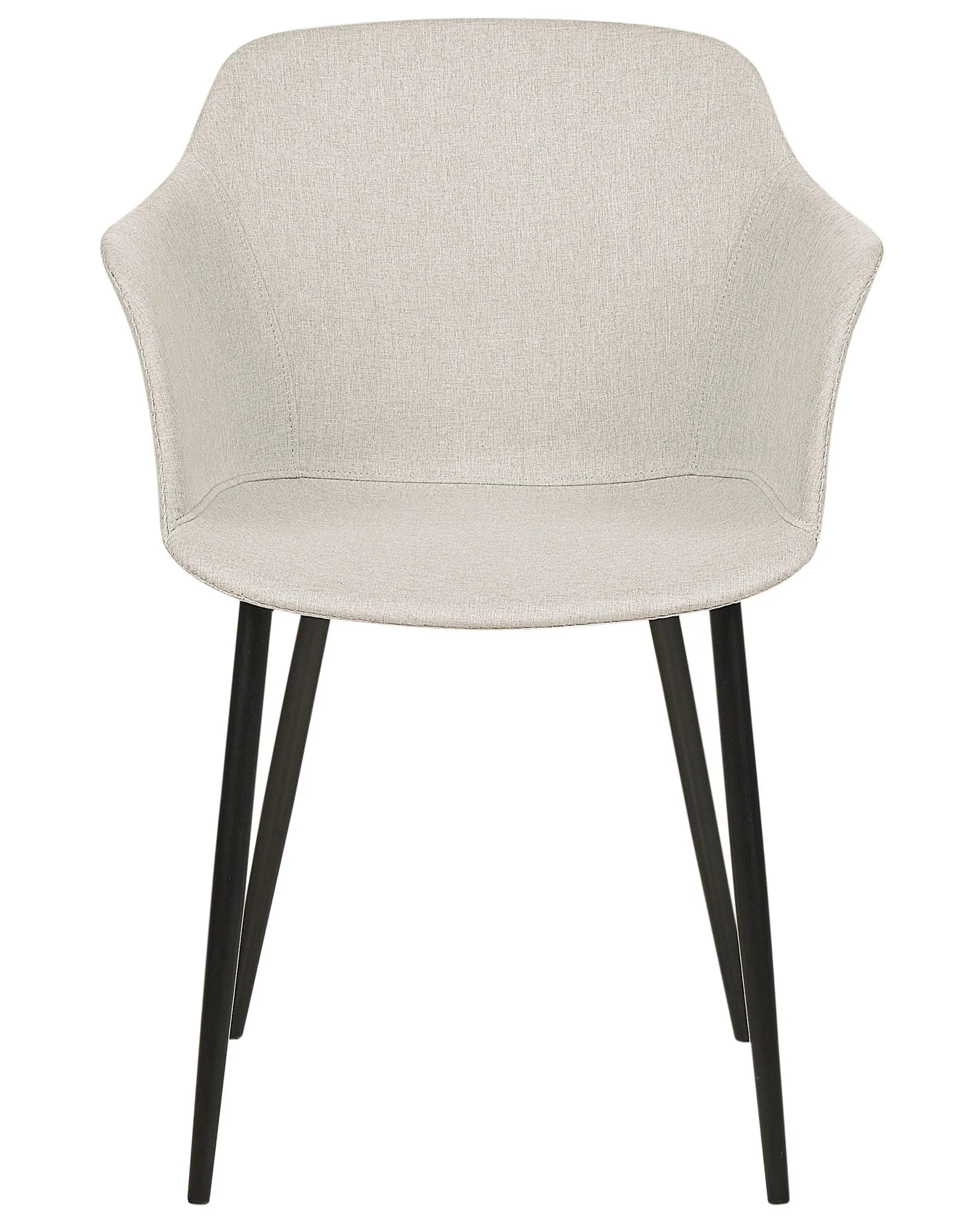 Set of 2 Dining Chairs ELIM Fabric Light Beige