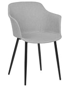 Set of 2 Dining Chairs ELIM Fabric Light Grey