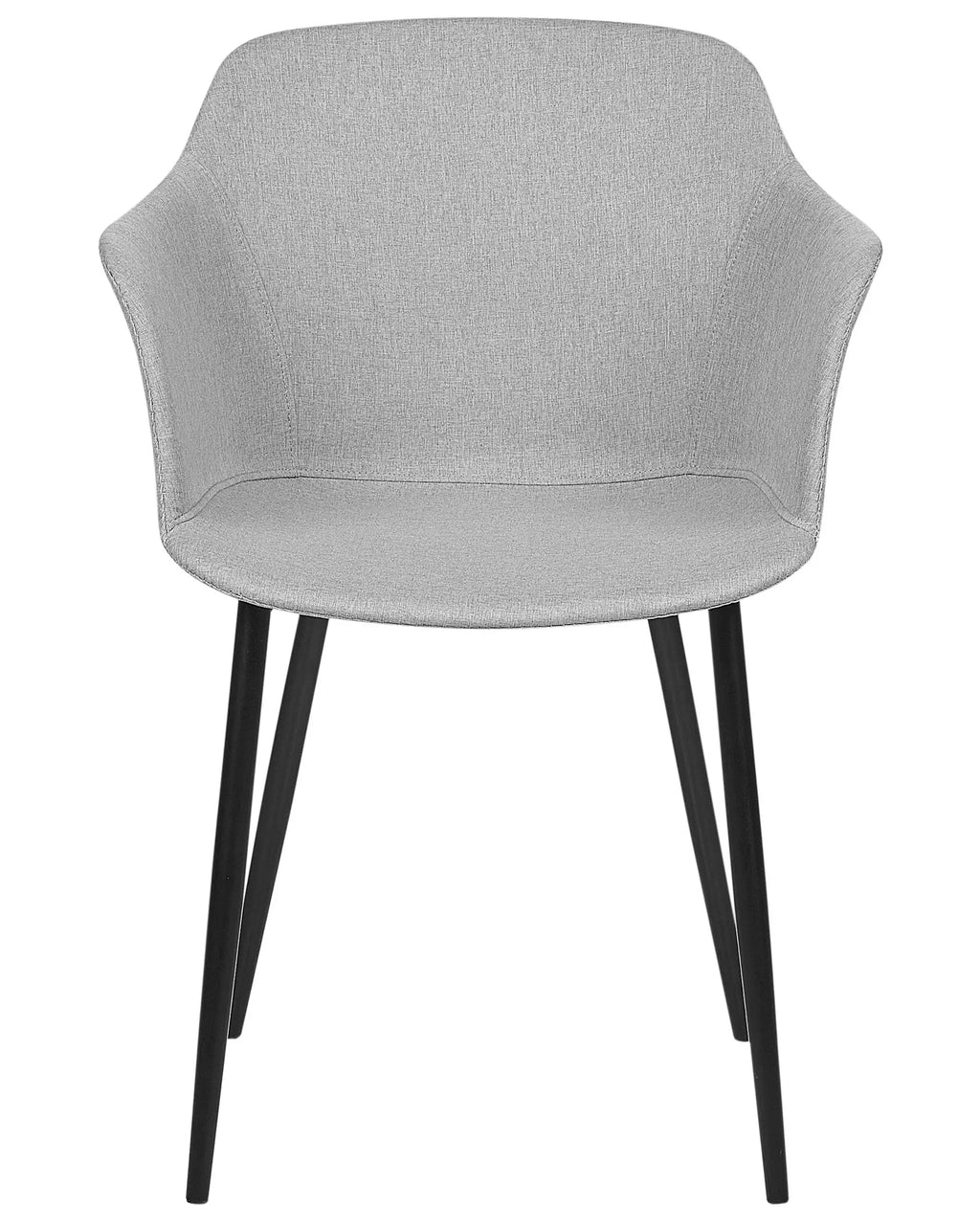 Set of 2 Dining Chairs ELIM Fabric Light Grey