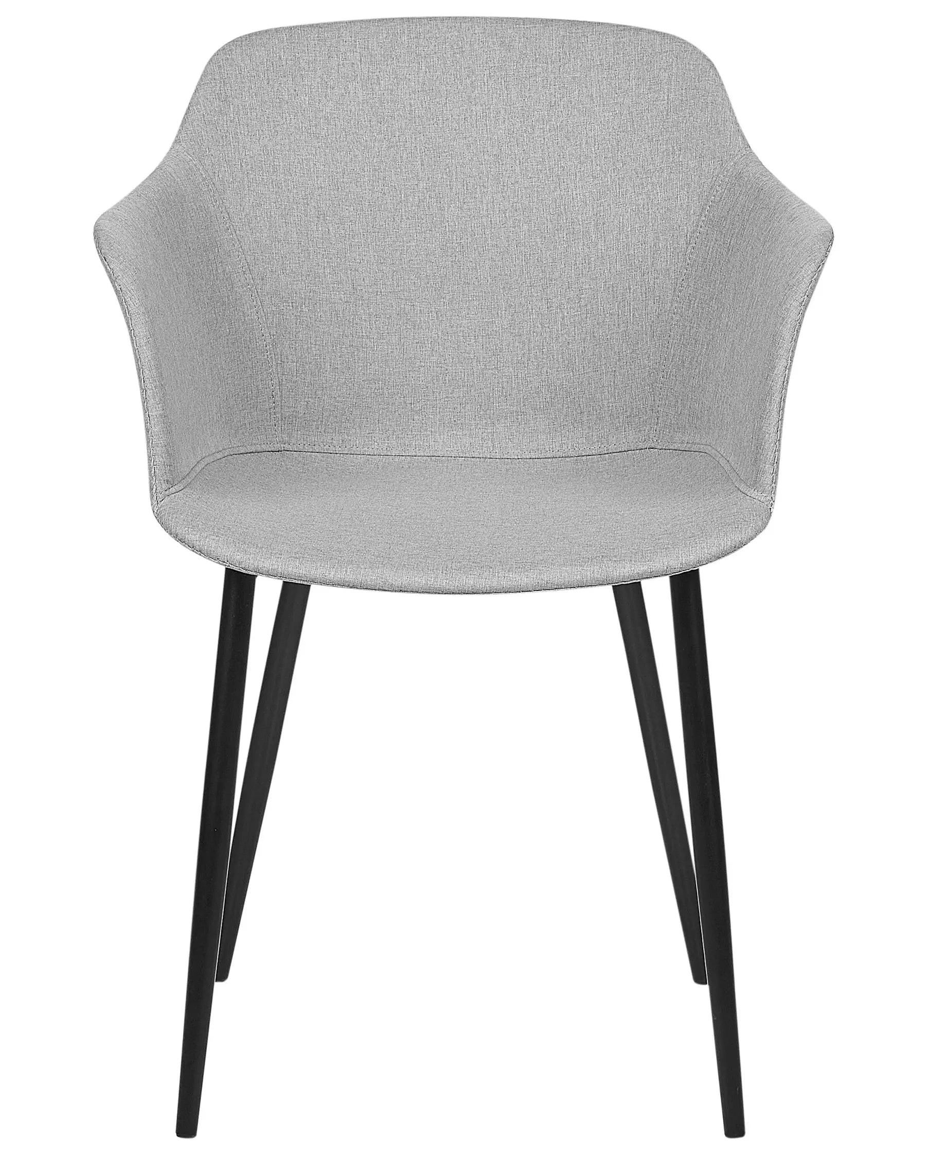 Set of 2 Dining Chairs ELIM Fabric Light Grey