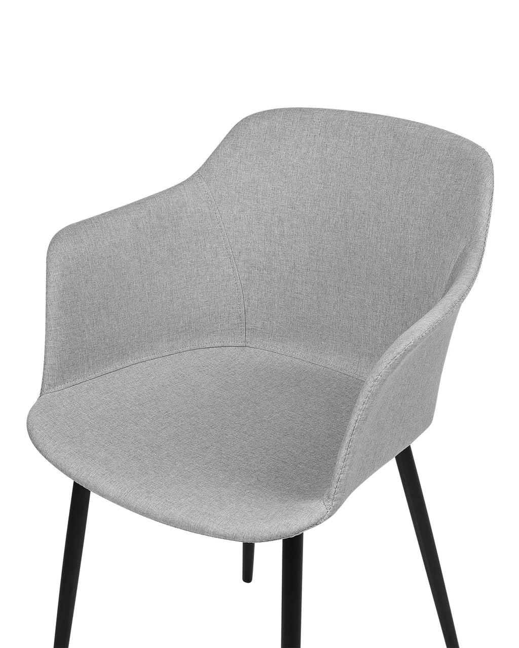 Set of 2 Dining Chairs ELIM Fabric Light Grey