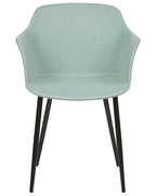 Set of 2 Dining Chairs ELIM Fabric Mint Green