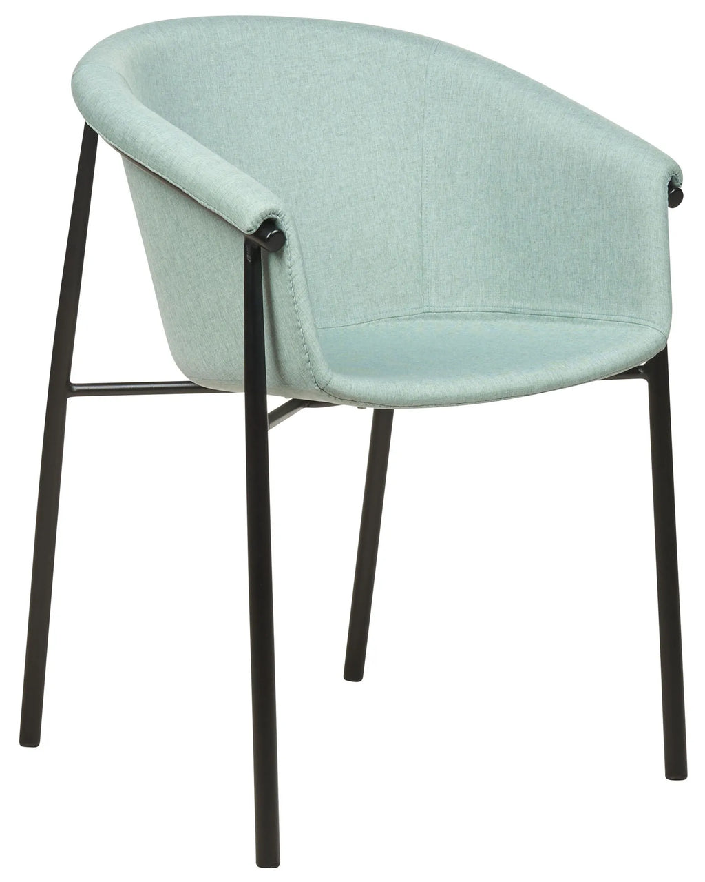 Set of 2 Dining Chairs AMES Fabric Mint Green