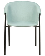 Set of 2 Dining Chairs AMES Fabric Mint Green