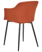 Set of 2 Dining Chairs ELIM Fabric Orange