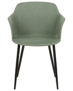 Set of 2 Dining Chairs ELIM Fabric Dark Green