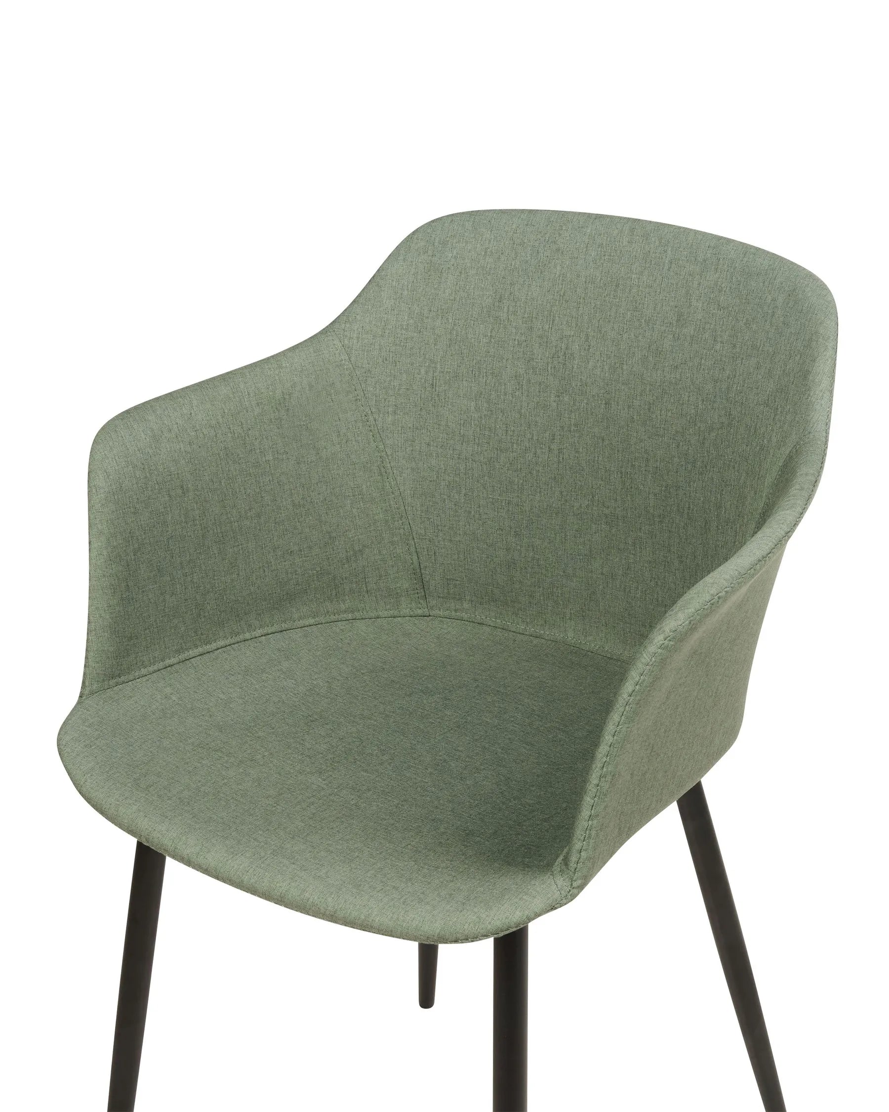 Set of 2 Dining Chairs ELIM Fabric Dark Green