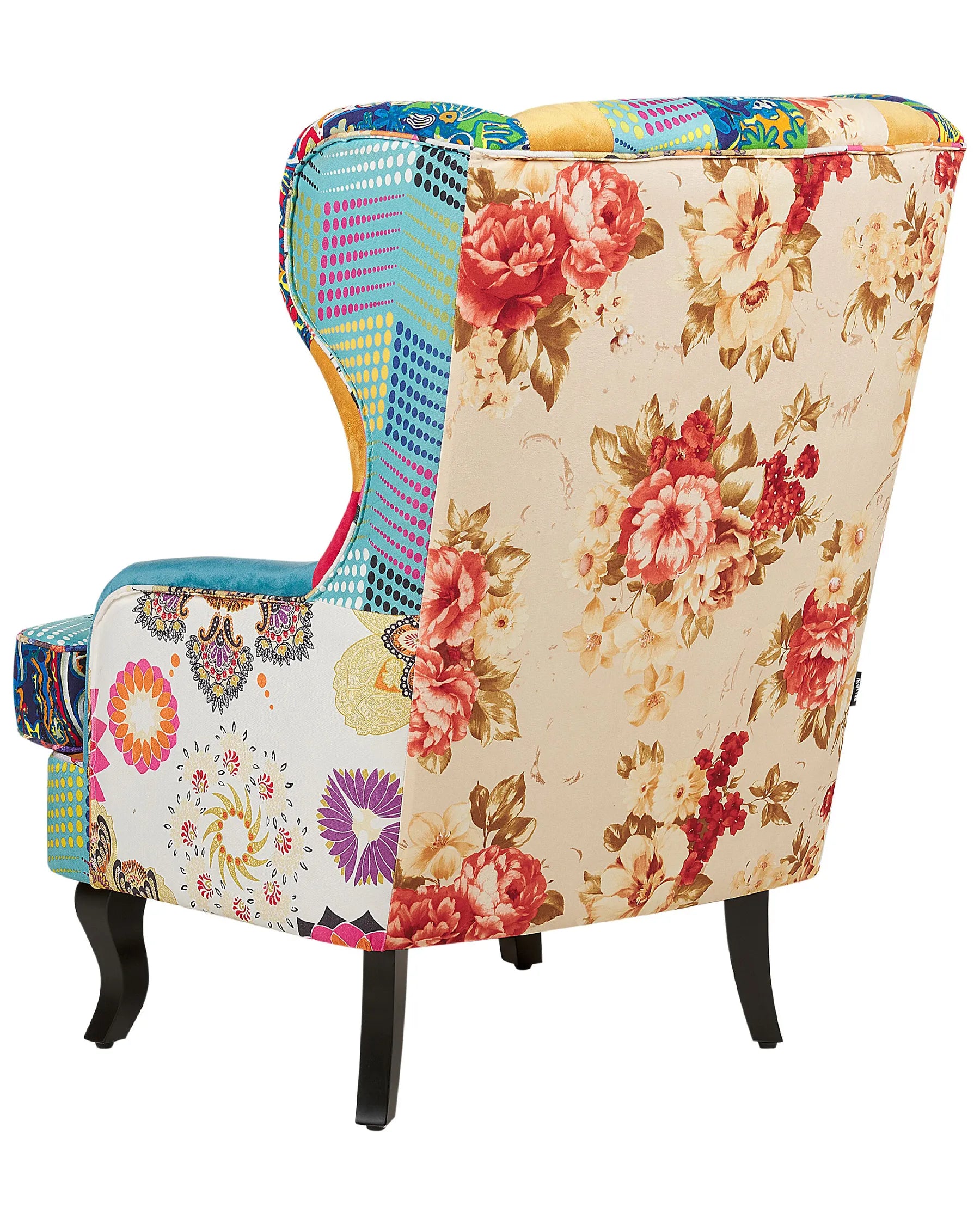 Wingback Chair MOLDE Fabric Blue