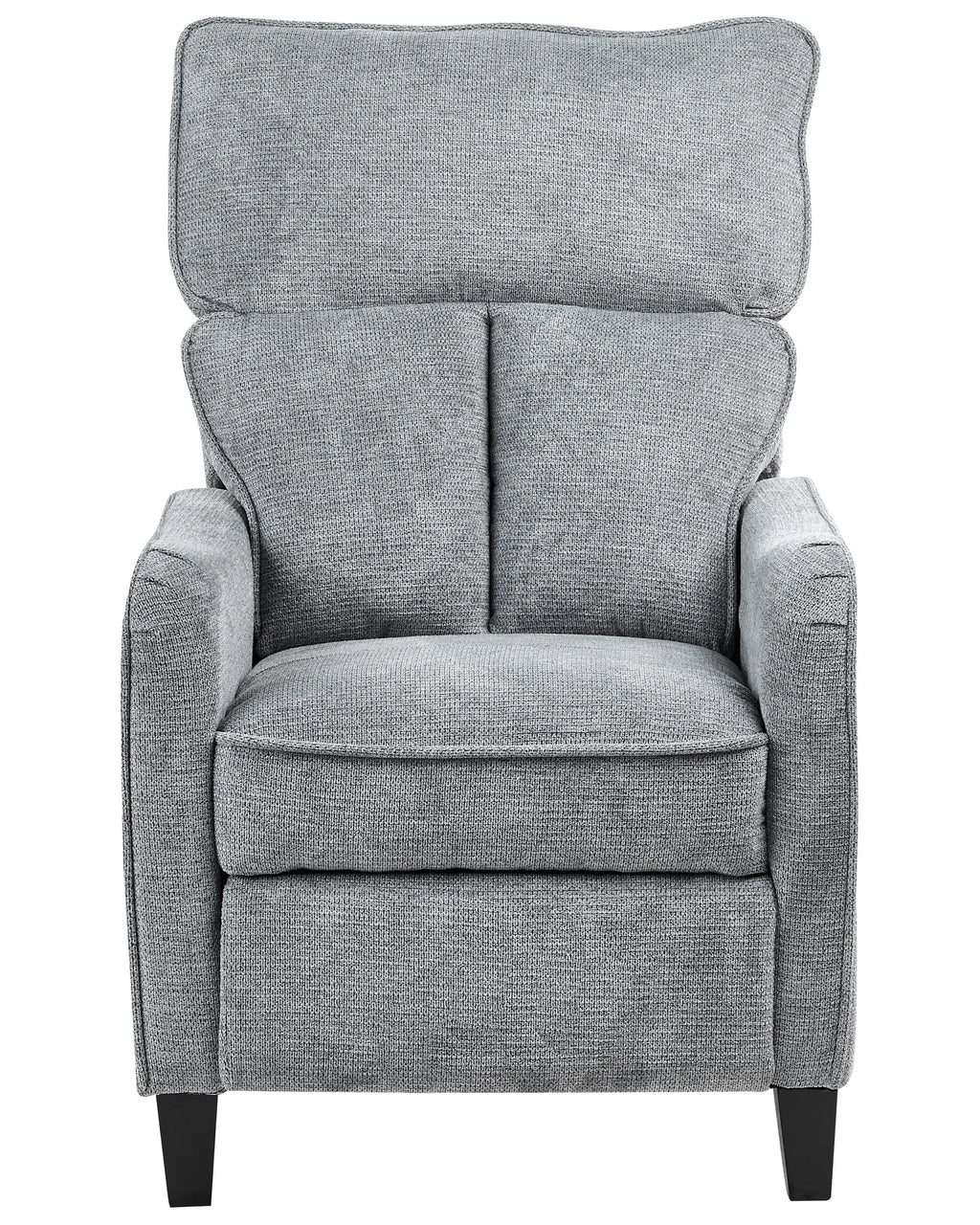 Recliner Chair ROYSTON with Footrest Fabric Grey