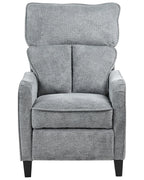 Recliner Chair ROYSTON with Footrest Fabric Grey
