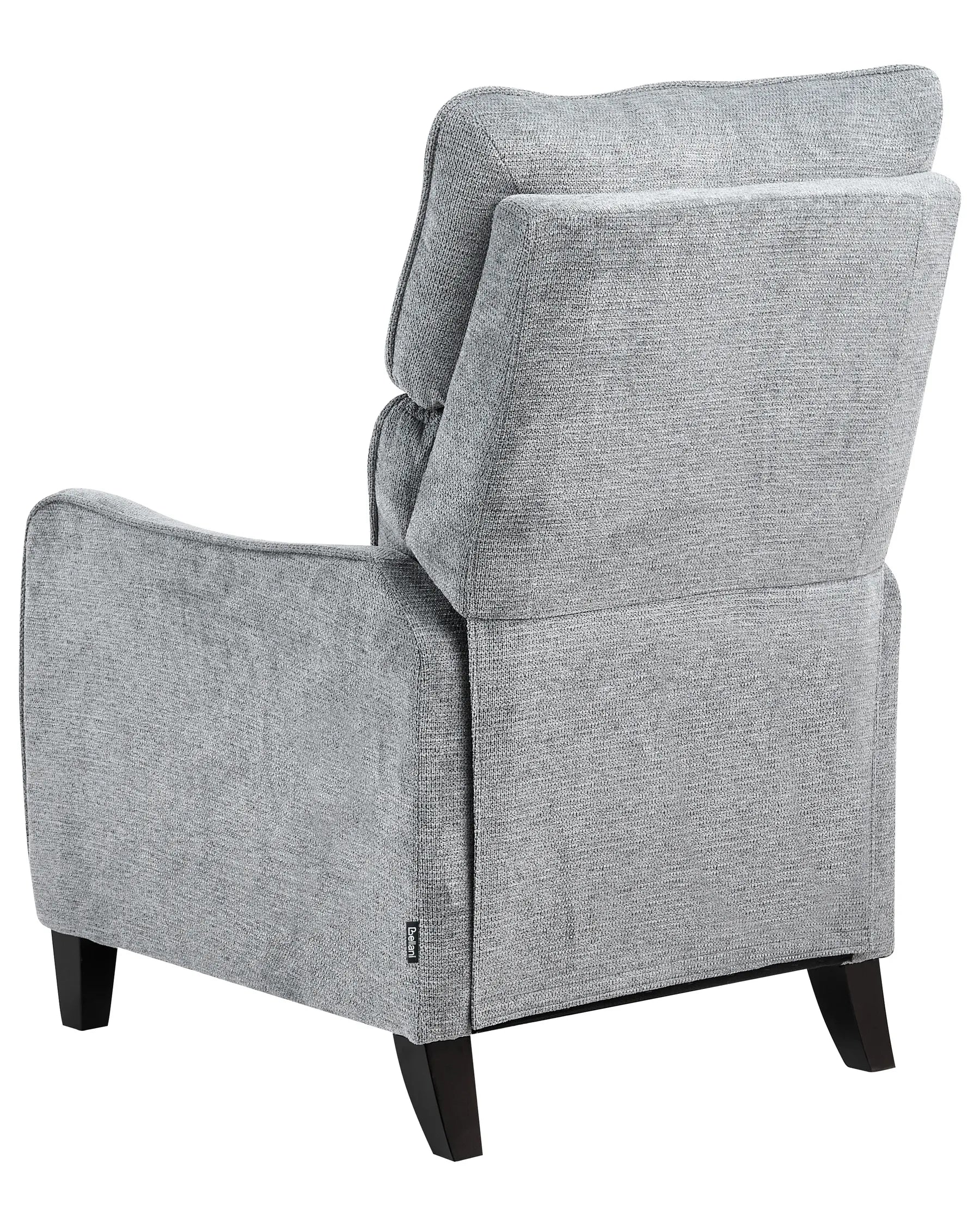 Recliner Chair ROYSTON with Footrest Fabric Grey