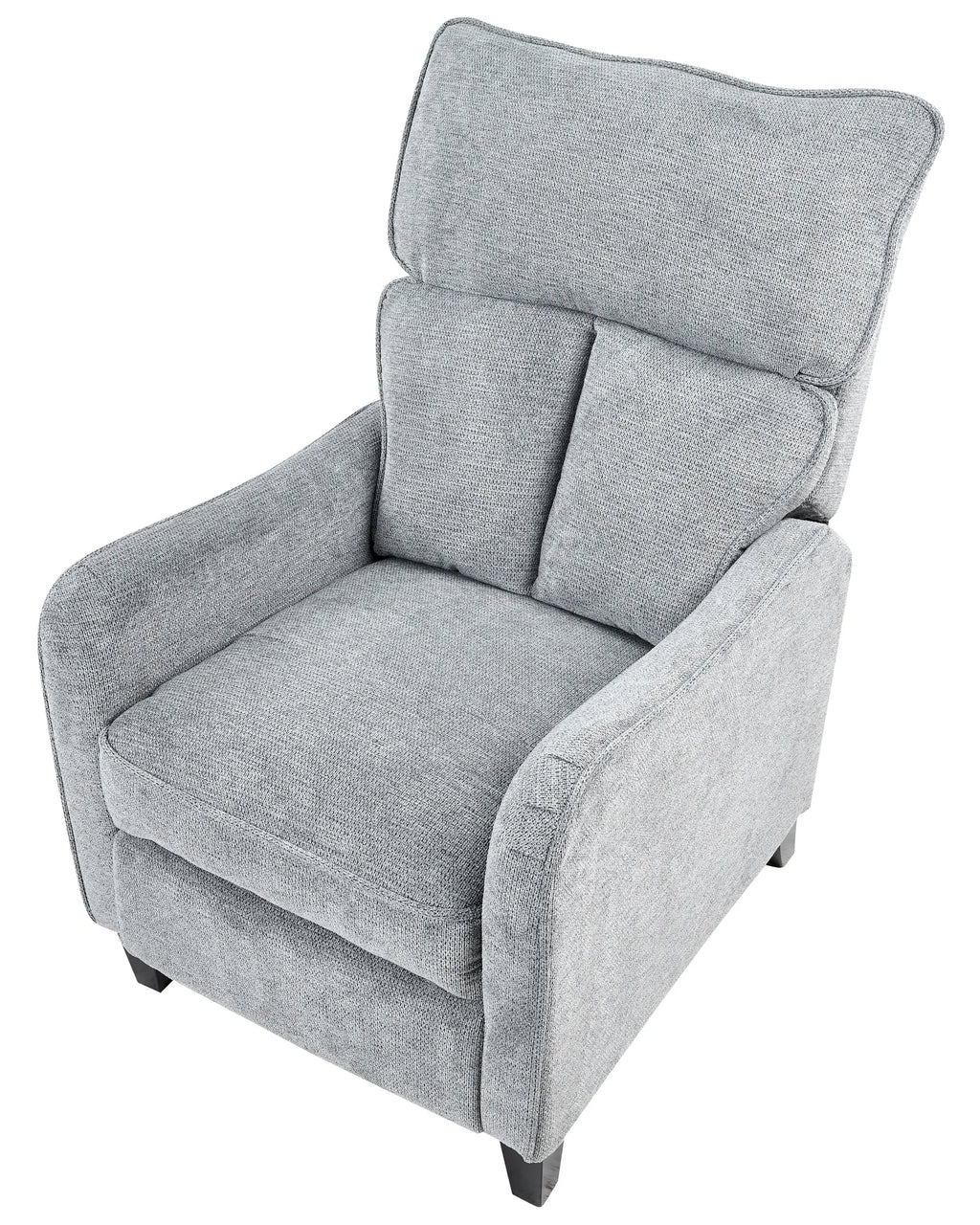 Recliner Chair ROYSTON with Footrest Fabric Grey