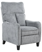 Recliner Chair ROYSTON with Footrest Fabric Grey