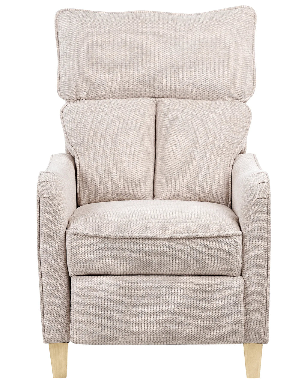Recliner Chair ROYSTON with Footrest Fabric Beige