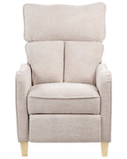 Recliner Chair ROYSTON with Footrest Fabric Beige