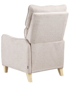 Recliner Chair ROYSTON with Footrest Fabric Beige